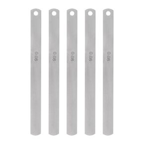 5pcs Mn Steel Feeler Gauge 0.08mm Thickness 150mm Length Metric Filler Thickness Gage Gap Measuring Tool Single Blade