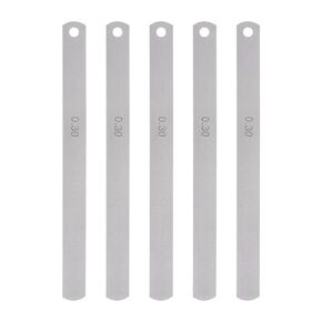 5pcs Mn Steel Feeler Gauge 0.3mm Thickness 150mm Length Metric Filler Thickness Gage Gap Measuring Tool Single Blade