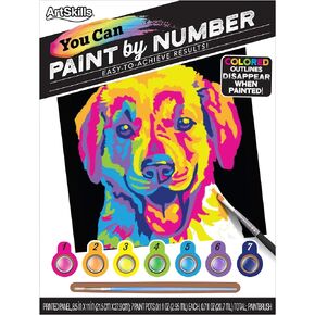 ArtSkills Paint by Number Kit for Kids - Vibrant Acrylic Paint by Number Puppy Dog Kit - 8.5"x11"'