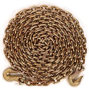 Binder Log Chain,G80 Transport Binder Chain 5/16 inch Tie Down Flatbed Truck Trailer Chain 20 FT Heavy Duty Load Binder Chain for Trailer Truck Transport - 4,900 lbs WLL