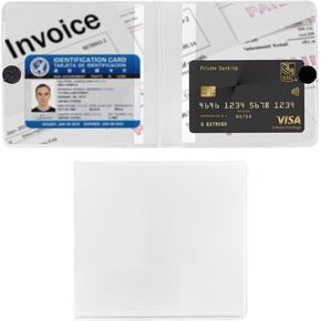 Car Registration and Insurance Holder, 5.2"× 4.7" Premium Auto Glove Box Organizer with Closure, Essential Vehicle Document Holder for Card, Driver License (Black)