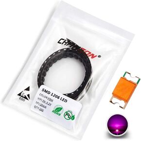 Chanzon (5 Colors x 20 pcs = 100 pcs) 1206 SMD LED Diode Lights Assorted Kit (Mini Chip 3.2mm x 1.6mm for PCB DC 20mA) Super Bright Lighting Bulb Lamps Electronics Components Light Emitting Diodes