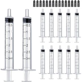 5Pack 1ml Syringes With Caps for Lab,Pet Feeding
