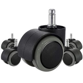 PChero Office Chair Wheels Replacement for IKEA Chairs, 10mm Stem (Set of 5), 2" Heavy Duty Swivel Polyurethane Casters for IKEA Chair Furniture Accessories, Protection for Hardwood Floors Carpet