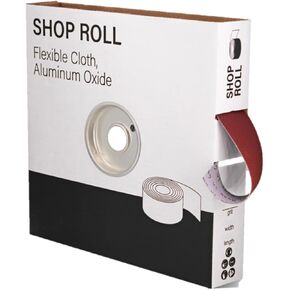 VSM Abrasives Shop Roll, 2 inch x 50 Yard, 40 Grit (Coarse), Aluminum Oxide Abrasive Cloth Roll, F Weight Flexible Cotton Backing, Red and Brown Color, for Multifaceted Grinding Tasks in Kuwait