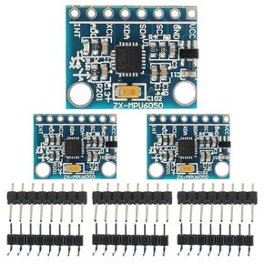 GY521 MPU6050 3 Axis Gyroscope and 3 Axis Accelerometer Module adopts 16 Bit AD Converter Data Output IIC I2C for Arduino(3 pcs)