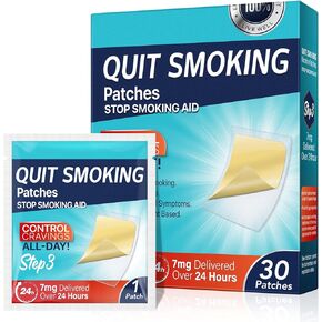 Step 3 | 7 mg, Quit Patches 30 Count, Stop Aid to Help Quit That Work, Transdermal System Patch - Behavioral Support Program Information Included