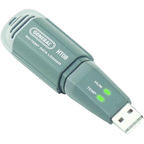 General Tools HT08 Mini USB Temperature Humidity Data Logger