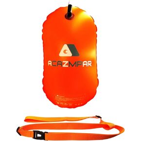 Swim Buoy for Open Water, Swim Bubble for Safe Swim Training, Swimming Triathletes, Kayakers and Snorkelers, Highly Visible Buoy Float