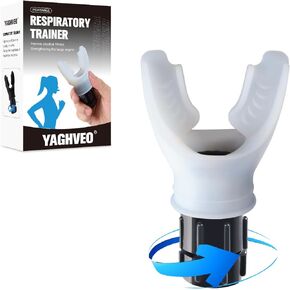Breathe Trainer,Muscle Trainer,Portable Adjustable Trainer for Oral and Muscular Exercise - Suitability Running Daily Fitness Training, Easy to Clean,Clean for All Adults（White）