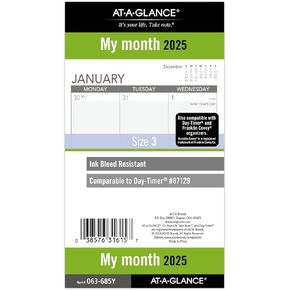 إعادة تعبئة مخطط AT-A-GLANCE 2025، شهريًا، 3-3/4 بوصة × 6-3/4 بوصة، حجم محمول، أوراق فضفاضة (063-685Y)