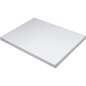 School Smart Pacon Heavyweight Tagboard, 18 x 24 Inches, 11 Pt, White, Pack of 100 (085498)