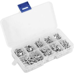 Zouminyy M2 Flat Head Aluminum Rivets Flat Head Solid Rivet Durable Practical 500Pcs 3Mm18Mm Length