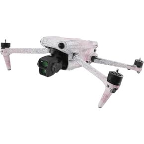 MightySkins Glossy Glitter Skin Compatible with DJI Air 3 - Girly Marble Dazzle | Protective, Durable High-Gloss Glitter Finish | Easy to Apply