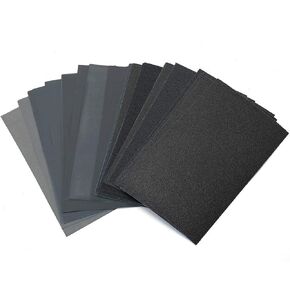 LotFancy Sandpaper 80 to 3000 Grit, 45PCS, 9 x 5.5", Sand Paper Assortment, Silicon Carbide Dry Wet Sanding Sheets for Metal Sanding, Automotive Polishing, Wood Furniture, Wood Turing Finishing