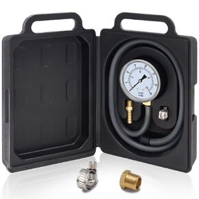 Boltigen Manometer Gas Pressure Tester, Natural Gas or LP Gas Manifold Pressure Test Kit with Gauge 0-35'' W.C, 1/8'' NPT, 1/4'' NPT Barb Fitting LP Gas Pressure Tester, 40'' Hose