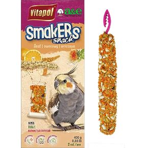 A&E Cage Co. SmaKers Treat Sticks for Cockatiel in Orange Flavor