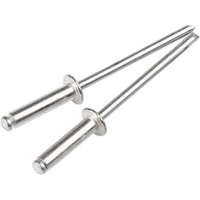 Maozaa 100 PCS 5/32" x 3/8" Aluminum Blind Rivets, 4 x 10mm Pop Rivets, Silver