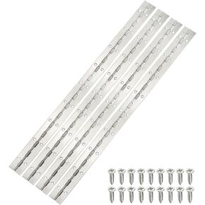 uxcell 6 Pack Piano Hinge, 12" Stainless Steel Continuous Hinge Door Hinge with Holes, for Boat Cabinet Door Box Furniture, Black