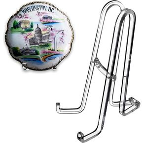 AMT 10 Inch Acrylic Plate Stands for Display - Holder Stand + Frame holder stand Picture, Decorative Plate, Book, Photo Easel (10 Inch)