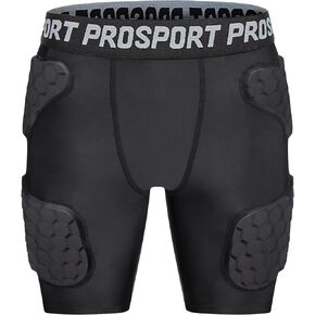 Youth Boys Padded Compression Shorts Football Girdles Protective Shorts Padded Pants for Football Paintball Baseball