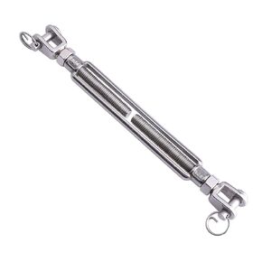 Stainless Steel 1/2 x 6.5 Inch M12 Jaw and Jaw Turnbuckle for Tensioning Cable Rope Chain 2200 lbs Load (2P)