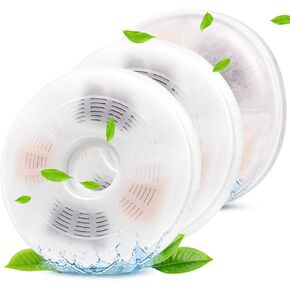 3/6/9 Pack Cat Water Fountain Filters Compatible with Catit Fountains, Petilog Carbon and Ion Exchange Resin Pet Fountain Filter Replacmence (3)