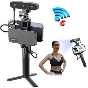 Creality 3D Scanner CR-Scan Ferret Pro for 3D Printing Printer Upgrade Handheld 3D Model Scan Anti-Shake Track Wifi6 Scanning 0.1mm Accuracy 24-bit Full Color for Android IOS Phone PC Mac Win