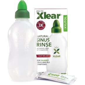 Xlear Nasal Rinse Refill Packets, Natural Saline Neti Pot Sinus Rinse with Xylitol, Fast Sinus Pressure and Congestion Relief, 50 Packets (Pack of 2)