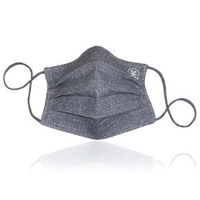 JaxMask® | Light Solid Steel GRAY/GRAY Pleated Cloth Face Mask | 2 Layer Grey Washable & Reusable Face Covering With Nose Wire | ‘ModernSteel Collection’