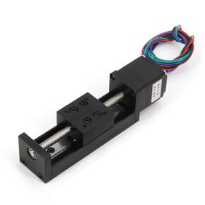 Mini Linear Rail Guide Small Sliders Lead Screw T6x1 with Nema 11 Stepper Motor for CNC Router Parts X Y Z Linear Stage Actuator 100mm Effective Stroke (Size:100mm)