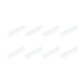 MECCANIXITY Magnetic Stirrer Mixer Stir Bar Rod 35mm(1.38") x8mm Cylinder Shape PTFE Coating Magnet White for Laboratory 8Pcs