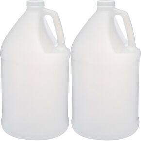 Rani Containers | 1 Gallon HDPE Plastic Jug with Reshipper Box & Pump Dispenser | Home & Commercial Use, Containers for Water, Sauces, Food, Soaps, Detergents, Liquids | Made in USA - Pack of 4
