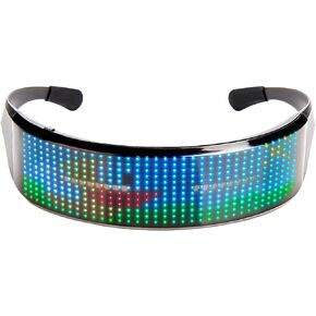 Leadleds Customizable Bluetooth LED Glasses for Raves, Festivals, Fun, Parties, Sports, Costumes, EDM, Flashing