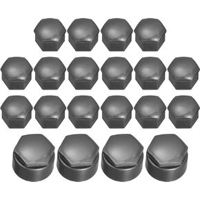 X AUTOHAUX 20pcs 17mm ID Wheel Lock Lug Bolt Nut Cover Caps Center Cover Bolt Locking Caps with Clip Tool Set for Audi Gray