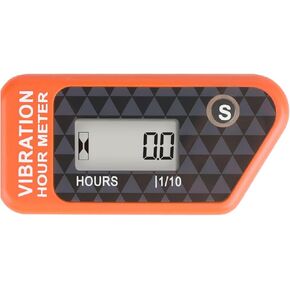 Runleader Digital Self Powered Wireless Hour Meter,Vibration Activated,Resettable Job Timer, User Lock shutdown for Generator Marine ATV Lawn Mower Motor(Black)
