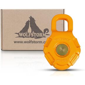 WOLFSTORM Snatch Block - 77000 رطل أقصى قوة للكسر، 33000 رطل حمل العمل - بكرة ونش لحبل / كابل اصطناعي مقاس 3/8 بوصة، سعة ونش مزدوجة / ثلاثية - أفضل ملحقات التعافي على الطرق الوعرة (أسود) in Kuwait