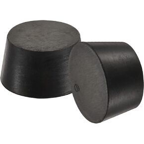 MECCANIXITY Rubber Tapered Plug 24mm to 28mm Solid Test Tubes Bungs Stopper Black for Lab Home 3 Pieces