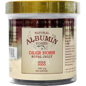 الزلال الطبيعي Forte Deer Horn Royal Jelly - 1500 مجم / 200 كبسولة هلامية