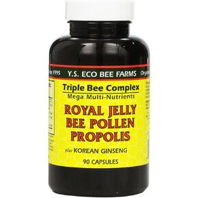 YS Organic Farms: Royal Jelly Bee Pollen Propolis w/Ginseng 90 ct