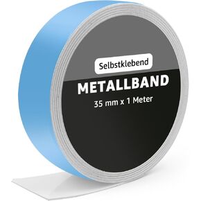 Metal Tape Self Adhesive,Thin Metal Strip,Ferrous Tape for Magnets, Tonies Figures Shelf (Diameter 13mm/3M)