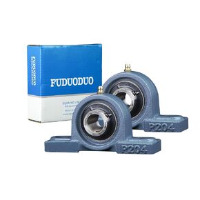 2 PCS Heavy Duty Pillow Block Mounted Ball Bearings 3/4 Inch Bore Solid Cast Iron Base UCP204-12 Pillow Bearings with Screw Lock Self Aligning Mounted Pillow Bearings