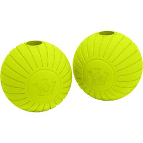 Chew King Supreme Rubber Fetch Balls - Extremely Durable Natural Rubber Toy, 2.5 inch, Yellow (CM-10066-CS01), 2.5" (Medium)