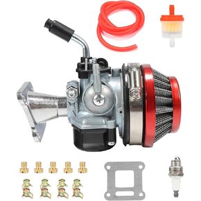 Racing Carburetor with Jets kit Compatible with 2 Stroke Engine Gas Motor 37cc 49cc 50cc 60cc 66cc 80cc Motorized Moto Bike Bicycle Scooter Moped Dirt Bike parts