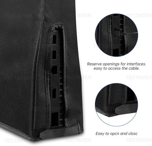 حقيبة حمل TECTINTER لحقيبة سفر PS5 - غطاء غبار لجهاز PS5 حقيبة واقية مناسبة لوحدة تحكم PS5 القرص/الإصدار الرقمي وأجهزة التحكم وبطاقات الألعاب وسماعات الألعاب وغيرها من الملحقات in Kuwait