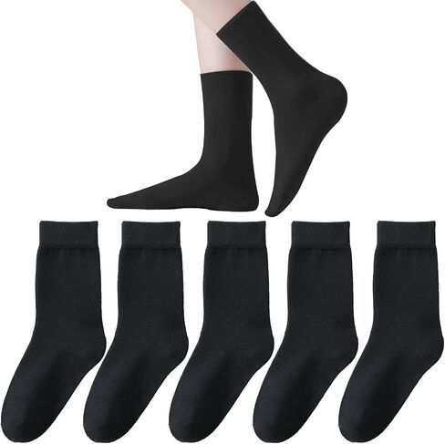 Womens Bamboo Seamless Socks Thin Dress Crew Socks Soft Lightweight socks in Saudi Arabia