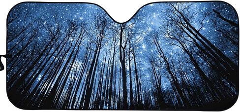 Blue Butterfly Auto Windshield Cover Rectangle Foldable Car Window Sunshade Windshield Visor with Design in Saudi Arabia