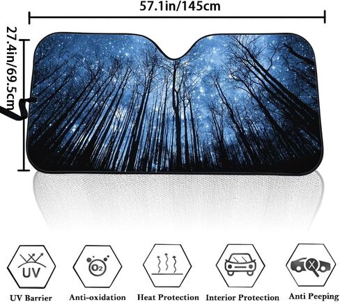 Blue Butterfly Auto Windshield Cover Rectangle Foldable Car Window Sunshade Windshield Visor with Design in Saudi Arabia