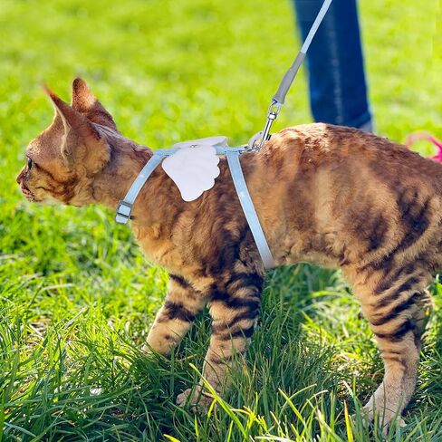 TIESOME Cat Harness and Leash Set, Adjustable Gradient Kitten Harness Escape Proof Harness with Leash for Kitty Outdoor Walking (Gradient Purple) in Saudi Arabia