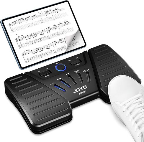 JOYO Bluetooth Page Turner Pedal Rechargeable Foot Pedal Wireless Music Page Turner Pedal for Phones Ipad Tablets Anti Skid (SP-01) in Saudi Arabia